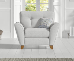 Florin Light Grey Fabric Armchair
