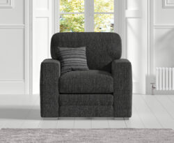 Madden Charcoal Grey Fabric Armchair