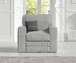 Madden Light Grey Fabric Armchair