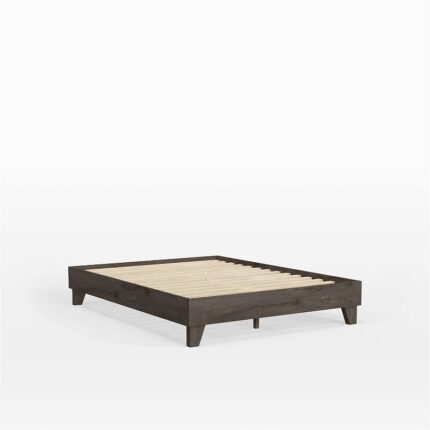 Modern Platform Bed Frame, Grey, King