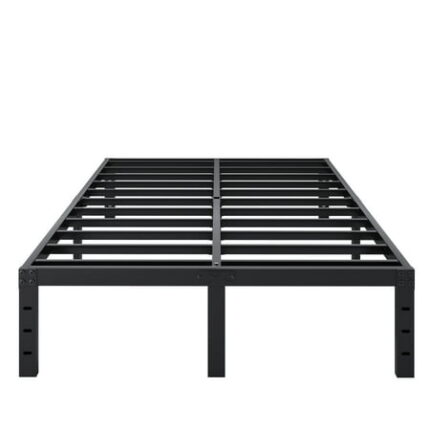 14 Inch Bed Frame King Size Heavy Duty King Bedframe Metal Platform No Box Spring Needed Black Mattress Foundation Easy Assembly Ample Space Noise Free