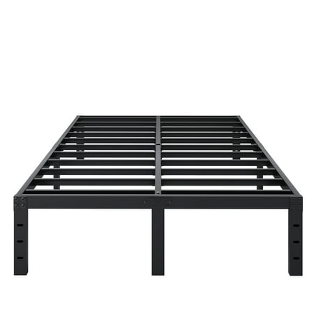 14 Inch Bed Frame King Size Heavy Duty King Bedframe Metal Platform No Box Spring Needed Black Mattress Foundation Easy Assembly Ample Space Noise Free