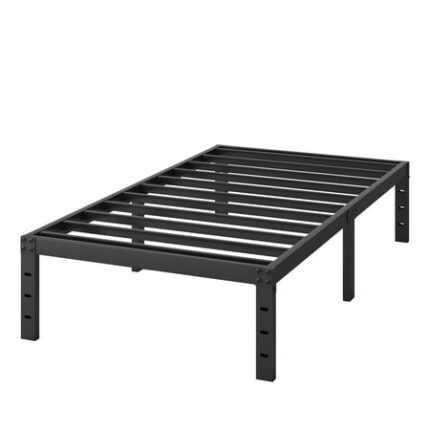 14 Inch Bed Frame Queen Size Heavy Duty Queen Bedframe Metal Platform No Box Spring Needed Black Mattress Foundation Easy Assembly Ample Space Noise Free