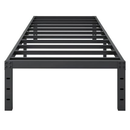 16 Inch Bed Frame Twin Size Heavy Duty Twin Bedframe Metal Platform No Box Spring Needed Black Mattress Foundation Easy Assembly Ample Space Noise Free
