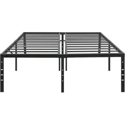 Bed Frame with Large Under Bed Storage Metal Bedframe No Box Spring Needed for Kids Teenager Adults (King)