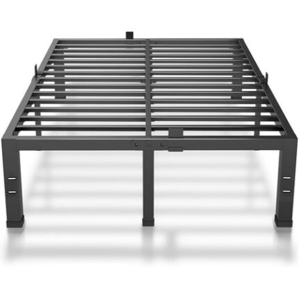 14 Inches Full Size Bed Frame Heavy Duty Metal Platform Bed Frame No Box Spring Needed Easy Assembly Noise Free Bedframe with Mattress Slide Stopper