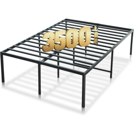 Shukong 14 inch Metal Platform Bed Frame Queen 3500 lbs Heavy Duty Steel Slats Bedframe with Storage Space No Box Spring ed Noise Free