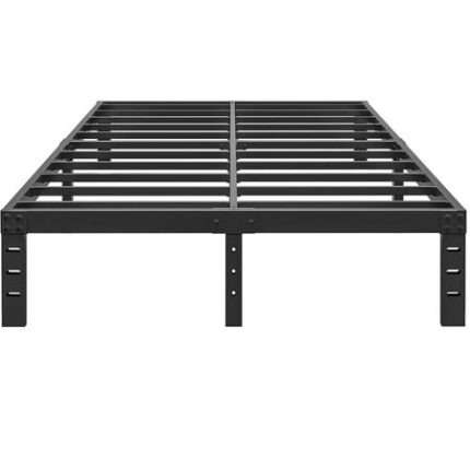 ALDRICH 10 Inch Metal Bed Frame Queen Size - Double Black Basic Steel Slats Platform Easy Assembly Heavy Duty Noise Free Bedframes No Box Spring Needed