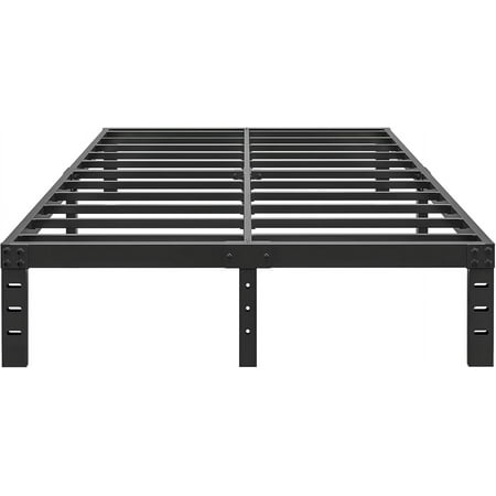 10 Inch King Size Bed Frame - No Box Spring Needed Heavy Duty Metal Platform Mattress Foundation with Steel Slats Non-Slip Noise Free Easy Assembly Black Bedframes