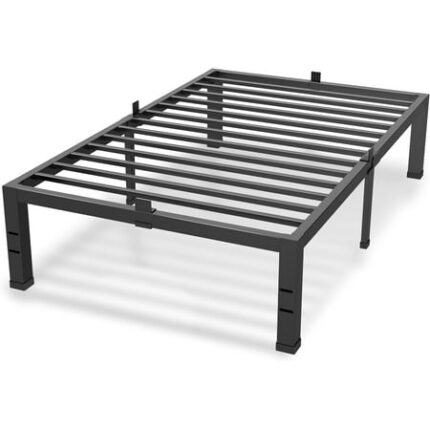 14 Inches Twin Bed Frames Heavy Duty Metal Platform Bed Frame with Mattress Slide Stopper - Easy Assembly | Noise Free Bedframes | No Box Spring Needed