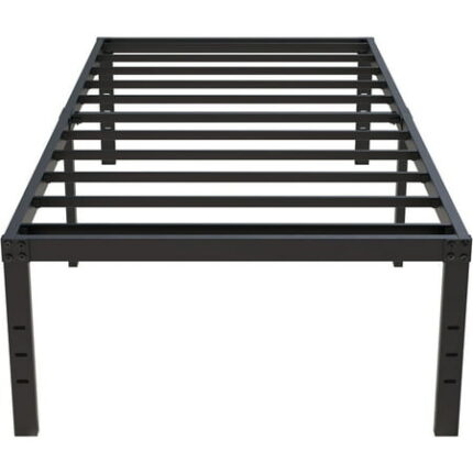 18 Inch Twin XL Bed Frames Metal Platform Twin XL Bed Frame with High Storage Eassy Assembly 2 500 Lbs Heavy Duty Bedframes Black