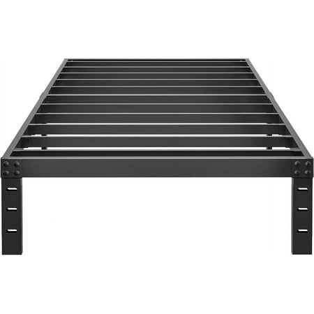 10 Inch Metal Twin Bed Frame - Single Black Basic Steel Slats Platform Easy Assembly Heavy Duty Noise Free Bedframes No Box Spring Needed 10 Inch Metal Twin Bed Frame - Single Black Basic Steel Slats Platform Easy Assembly Heavy Duty Noise Free Bedframes No Box Spring Needed