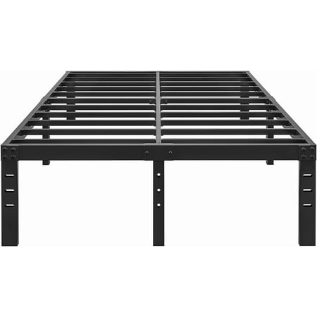 14 Inch Metal Bed Frame Queen Size - Double Black Basic Steel Slats Platform Easy Assembly Heavy Duty Noise Free Bedframes No Box Spring Needed 14 Inch Metal Bed Frame Queen Size - Double Black Basic Steel Slats Platform Easy Assembly Heavy Duty Noise Free Bedframes No Box Spring Needed