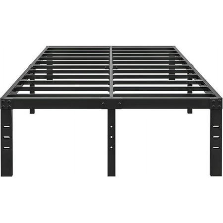 18 Inch Metal Twin Bed Frame No Box Spring Needed - Easy Assembly Heavy Duty Noise Free Narrow Bedframes - Single Black Basic Steel Slats Platform with Storage 18 Inch Metal Twin Bed Frame No Box Spring Needed - Easy Assembly Heavy Duty Noise Free Narrow Bedframes - Single Black Basic Steel Slats Platform with Storage