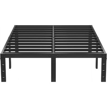 Full Metal Bed Frame - 14 Inch Tall Heavy Duty Bedframe Black Basic Steel Slats Platform No Box Spring Needed/Easy Assembly/Noise Free Full Metal Bed Frame - 14 Inch Tall Heavy Duty Bedframe Black Basic Steel Slats Platform No Box Spring Needed/Easy Assembly/Noise Free