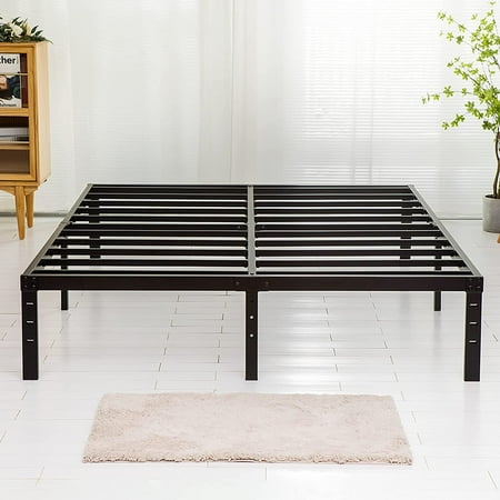 King Size Bed Frame 3500lbs Heavy Duty Metal Frames with Steel Slats Support 14 Inch High Platform Bedframe with Storage No Box Spring Needed Sturdy and Durable Noise-Free Black King Size Bed Frame 3500lbs Heavy Duty Metal Frames with Steel Slats Support 14 Inch High Platform Bedframe with Storage No Box Spring Needed Sturdy and Durable Noise-Free Black
