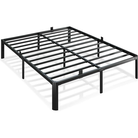 Metal Bed Frame Full Size 14 Inch 3500 lbs Heavy Duty Platform Bed FramesSteel Slats Noise Free No Box Spring Needed Easy Assemble Sturdy Bedframe Rounded Corner with Storage and Mattress Retainers Metal Bed Frame Full Size 14 Inch 3500 lbs Heavy Duty Platform Bed FramesSteel Slats Noise Free No Box Spring Needed Easy Assemble Sturdy Bedframe Rounded Corner with Storage and Mattress Retainers