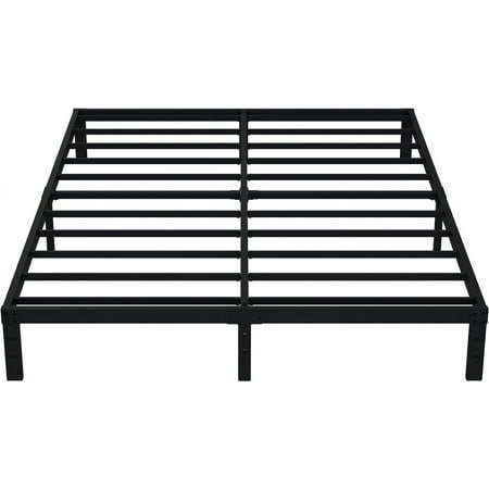Queen Bed Frame No Box Spring Needed 10 Inch Heavy Duty Metal Platform BedFrame Queen Size with Steel Slats Easy Assembly Black Queen Bed Frame No Box Spring Needed 10 Inch Heavy Duty Metal Platform BedFrame Queen Size with Steel Slats Easy Assembly Black