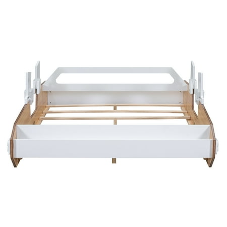 RONSHINE Full Size Racing Car Bed With Door Design Storage Space Safety Guardrails Wooden Bedframe No Box Spring Needed Bed Frame For Dorm Bedroom 83.70x57.20x17.90in RONSHINE Full Size Racing Car Bed With Door Design Storage Space Safety Guardrails Wooden Bedframe No Box Spring Needed Bed Frame For Dorm Bedroom 83.70x57.20x17.90in