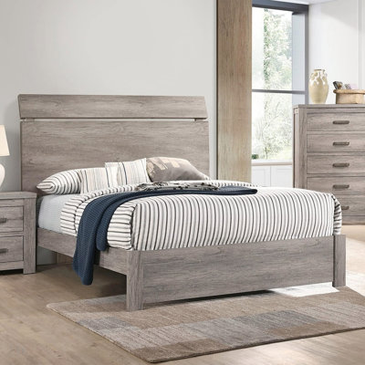 Wooden Bedroom 1Pc Bed Bedframe Paper Laminate Furniture Simple Modern, Bed Frame