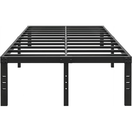 MY 18 Inch Metal Full Size Bed Frame - Black Basic Steel Slats Platform Easy Assembly Heavy Duty Noise Free Bedframes No Box Spring Needed MY 18 Inch Metal Full Size Bed Frame - Black Basic Steel Slats Platform Easy Assembly Heavy Duty Noise Free Bedframes No Box Spring Needed