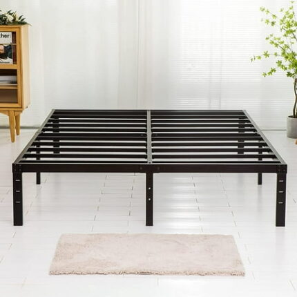 MY Queen Size Bed Frame 3500lbs Heavy Duty Metal Platform with Steel Slats Support Sturdy and Noise-Free 14 Inches High Bedframes with Ample Storage No Box Spring Needed