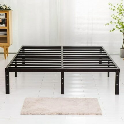 Queen Size Bed Frame 3500lbs Heavy Duty Metal Platform with Steel Slats Support Sturdy and Noise-Free 14 Inches High Bedframes with Ample Storage No Box Spring Needed