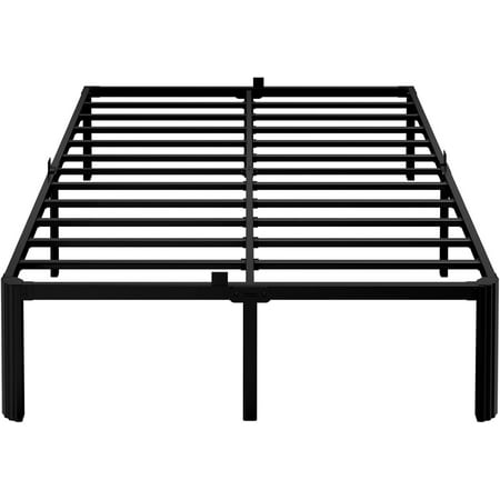 14 Inch Full Size Bed Frame 3500LBS Noise- Bedframe with Mattress Retainers Headboard Compatible No Box Spring Needed Under-Bed Storage Easy Assembly Round 14 Inch Full Size Bed Frame 3500LBS Noise- Bedframe with Mattress Retainers Headboard Compatible No Box Spring Needed Under-Bed Storage Easy Assembly Round