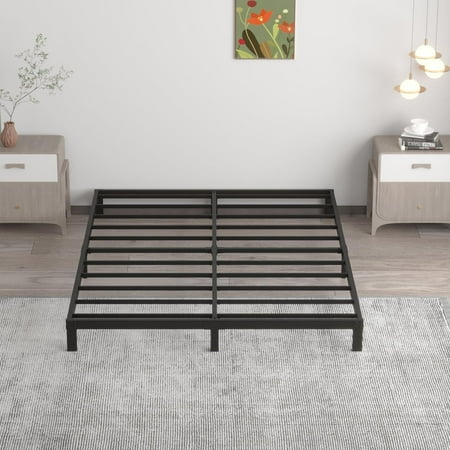 7 Inch Queen Bed Frame No Box Spring Need Low Metal Platform Bed Frame Queen Size Heavy Duty Support Bedframes Easy Assembly 7 Inch Queen Bed Frame No Box Spring Need Low Metal Platform Bed Frame Queen Size Heavy Duty Support Bedframes Easy Assembly